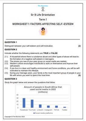 Gr 8 LO Worksheets - Term 1