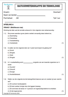 Gr 6 NWT Kwartaaltoets - Kwartaal 1