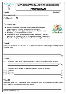 Gr 6 NWT Praktiese Taak - Kwartaal 1