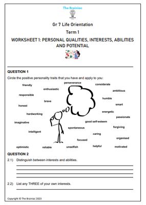Gr 7 LO Worksheets - Term 1