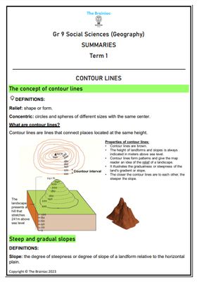 Gr 9 SS (Geography) Summaries - Term 1