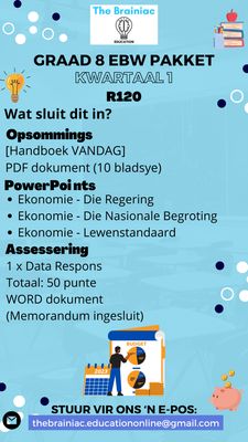 Gr 8 EBW Pakket - Kwartaal 1