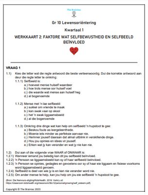 Gr 10 LO Werkkaarte - Kwartaal 1