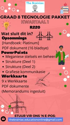 Gr 8 Tegnologie Pakket - Kwartaal 1