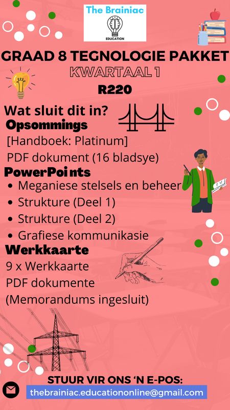 Gr 8 Tegnologie Pakket - Kwartaal 1