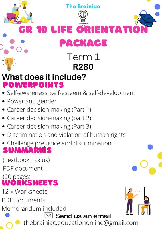 Gr 10 Life Orientation Package - Term 1