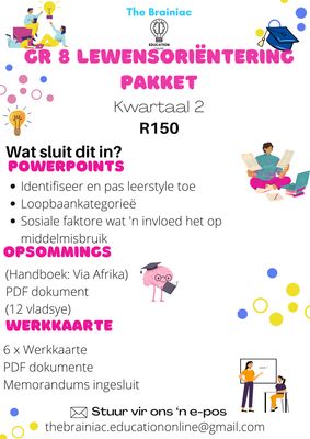 Gr 8 Lewensoriëntering Pakket - Kwartaal 2