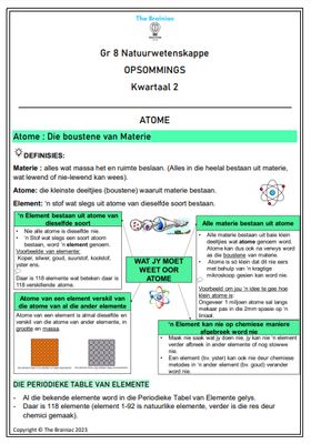 Gr 8 NW Opsommings - Kwartaal 2