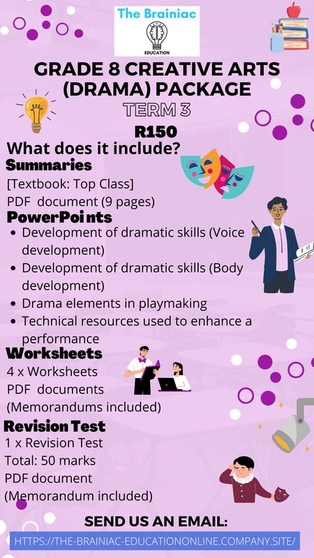Gr 8 Creative Arts (Drama) Package - Term 3