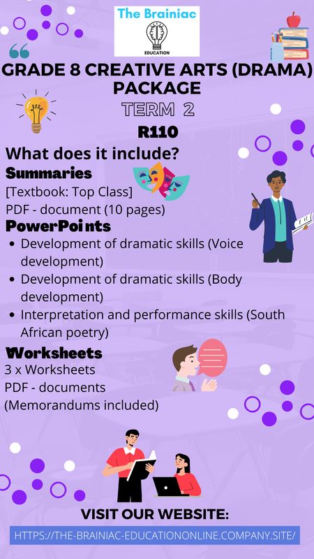 Gr 8 Creative Arts (Drama) Package - Term 2