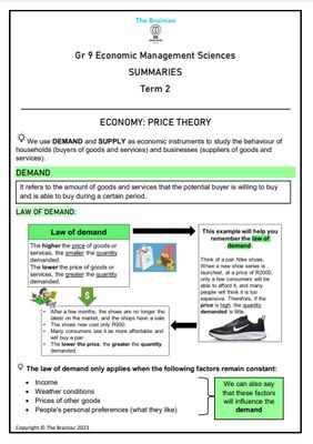 Gr 9 EMS Summaries - Term 2