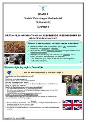 Gr 8 SW (Geskiedenis) Opsommings - Kwartaal 2