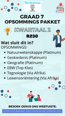 Gr 7 Opsommings Pakket - Kwartaal 2