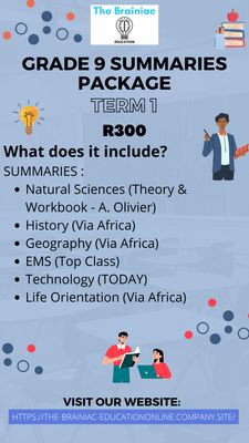 Gr 9 Summaries Package - Term 1