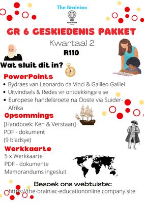 Gr 6 SW (Geskiedenis) Pakket - Kwartaal 2