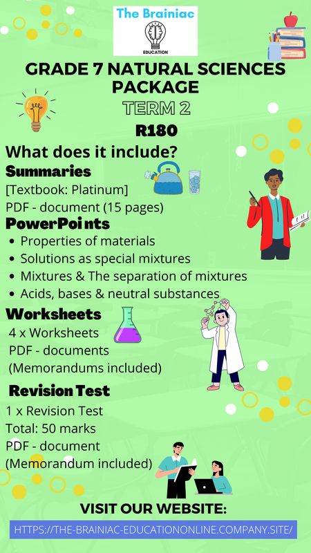 Gr 7 Natural Sciences Package - Term 2