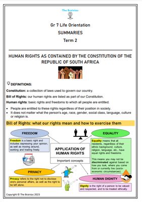 Gr 7 LO Summaries - Term 2