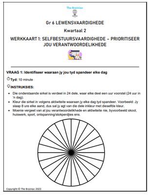 Gr 6 PSW Werkkaarte - Kwartaal 2