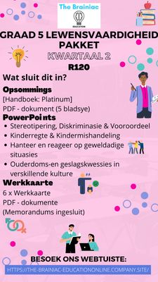 Gr 5 Lewensvaardigheid (PSW) Pakket - Kwartaal 2