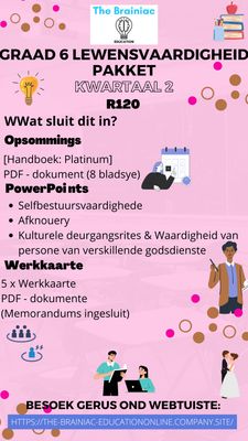 Gr 6 Lewensvaardigheid (PSW) Pakket - Kwartaal 2