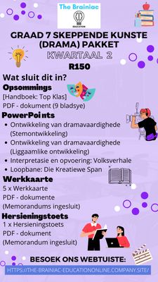 Gr 7 Skeppende Kunste (Drama) Pakket - Kwartaal 2