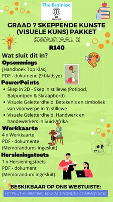 Gr 7 Skeppende Kunste (Visuele Kuns) Pakket - Kwartaal 2