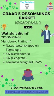 Gr 5 Opsommings Pakket - Kwartaal 2