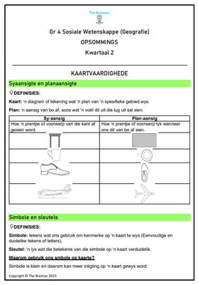 Gr 4 SW (Geografie) Opsommings - Kwartaal 2