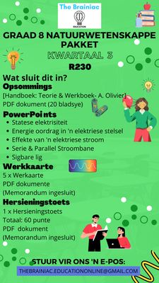 Gr 8 Natuurwetenskappe Pakket - Kwartaal 3