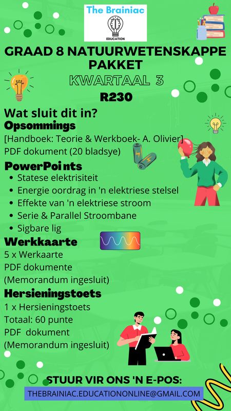 Gr 8 Natuurwetenskappe Pakket - Kwartaal 3