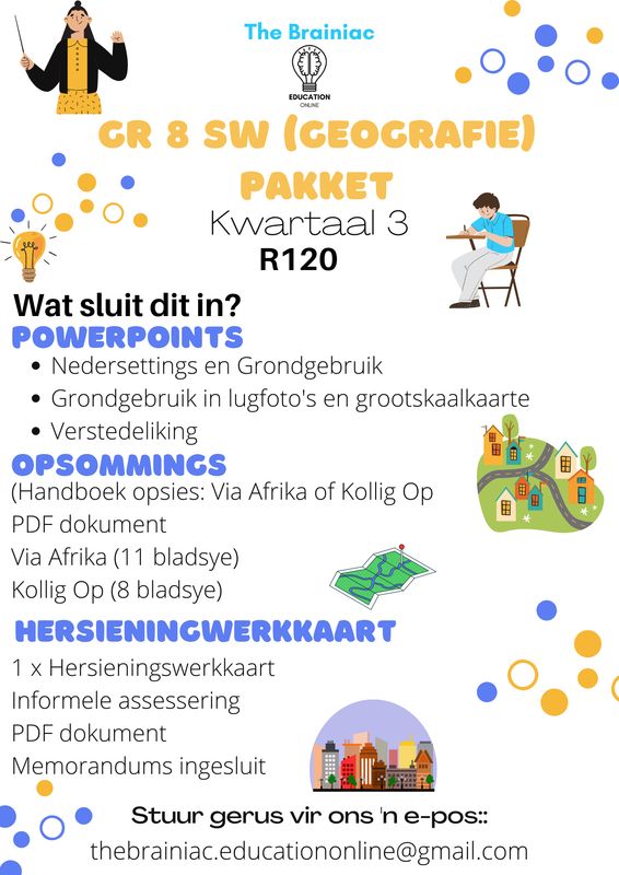 Gr 8 SW (Geografie) Pakket - Kwartaal 3
