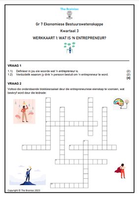 Gr 7 EBW Werkkaarte - Kwartaal 3