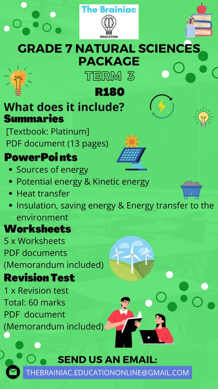 Gr 7 Natural Sciences Package - Term 3