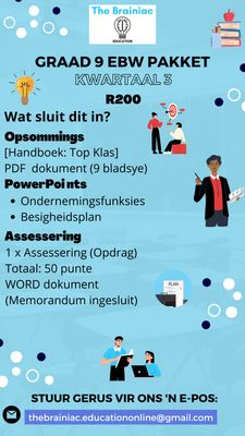 Gr 9 EBW Pakket - Kwartaal 3