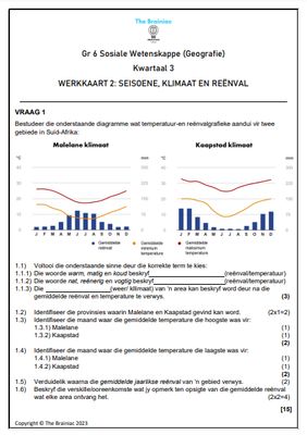 Gr 6 SW (Geografie) Werkkaarte - Kwartaal 3