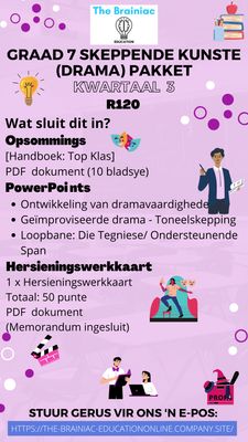 Gr 7 Skeppende Kunste (Drama) Pakket - Kwaartaal 3