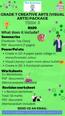 Gr 7 Creative Arts (Visual Arts) Package - Term 3