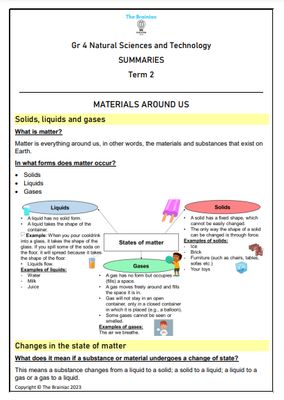 Gr 4 NST Summaries - Term 2