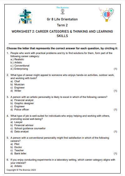 Gr 8 LO Worksheets - Term 2