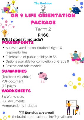 Gr 9 Life Orientation Package - Term 2