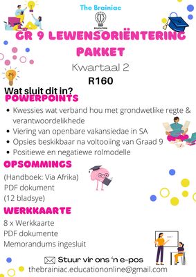 Gr 9 Lewensoriëntering Pakket - Kwartaal 2