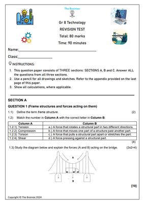 Gr 8 Technology Revision Test - Term 2