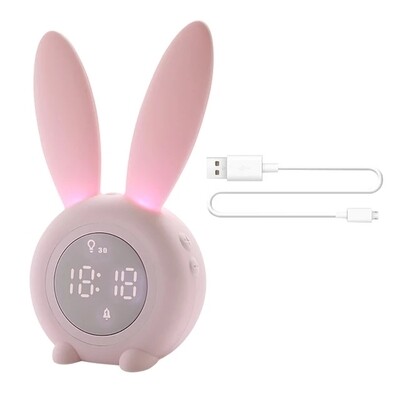 Réveil mignon soft lapin toucher doux