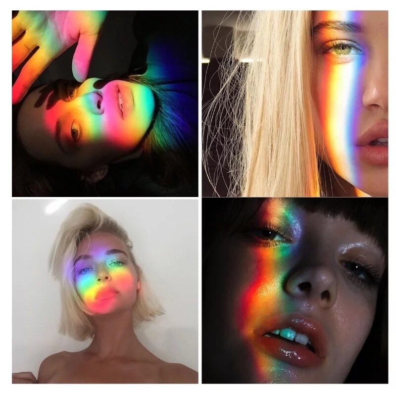Lampe projecteur arc en ciel