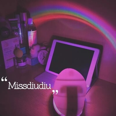 Lampe projecteur arc en ciel