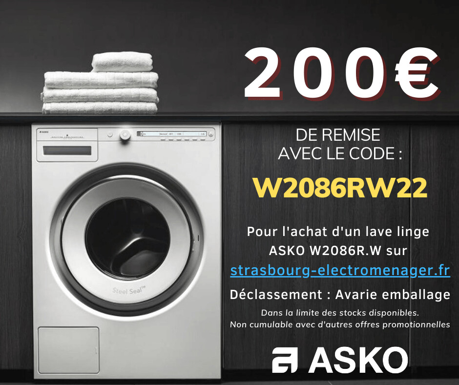 Asko W2086R.W Lave-linge 8kg Dosage automatique & Pro Wash™