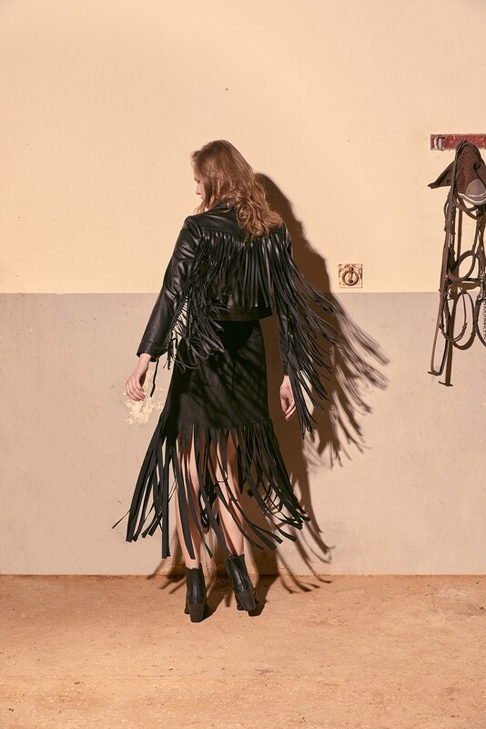 Midi Fringed Skirt