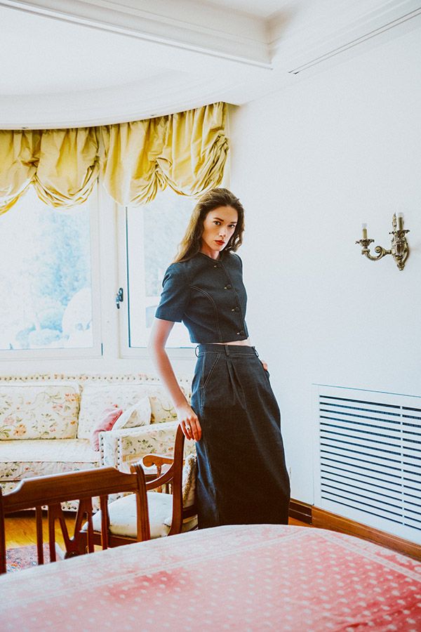 Modern Minimalist Denim Skirt Modern Minimalist Denim Skirt