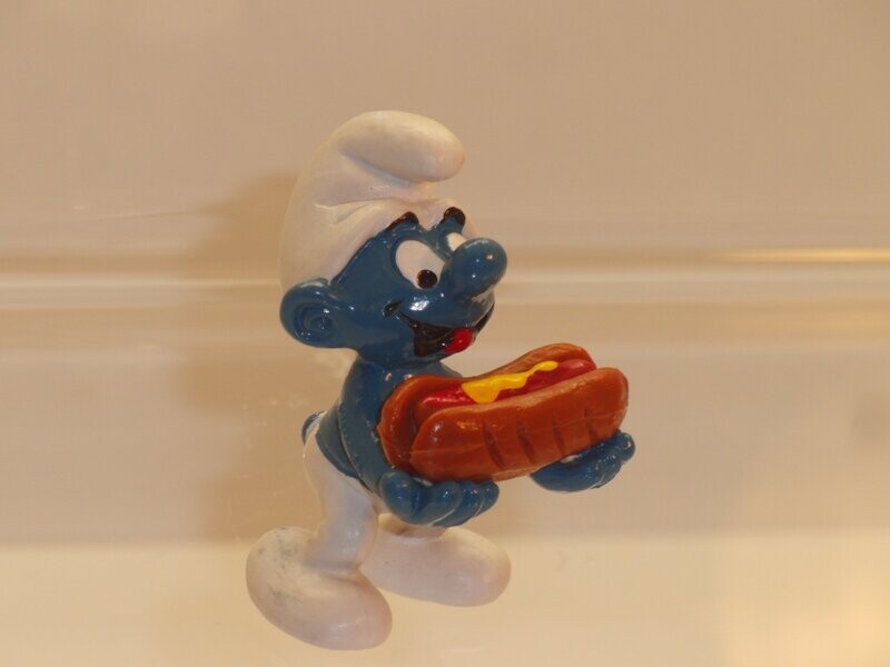 Schlumpf mit Hotdog 2.0169 Brot hellbraun Schlumpf mit Hotdog 2.0169 Brot hellbraun