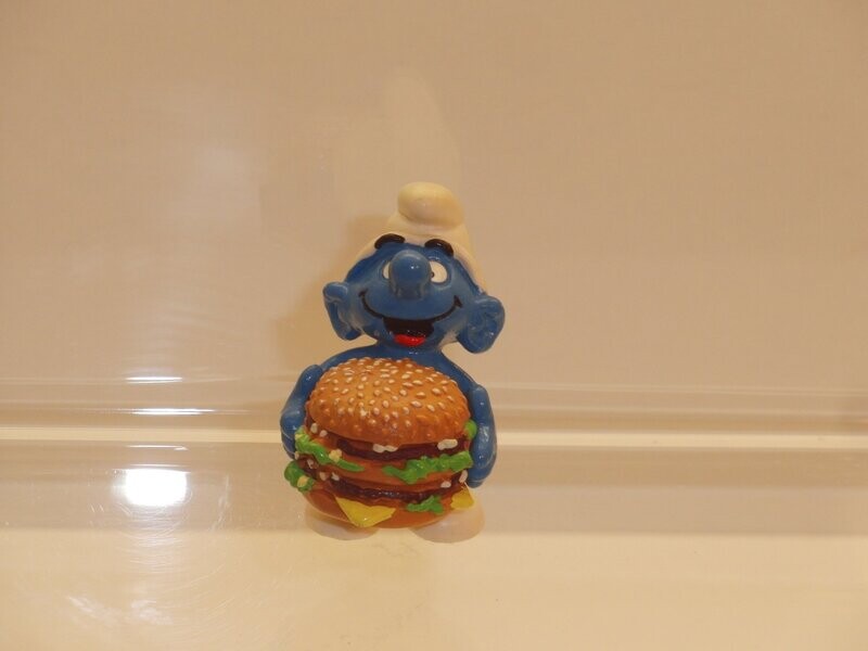 Mc Donald's 1996: Schlumpf mit Big Mäc Mc Donald's 1996: Schlumpf mit Big Mäc